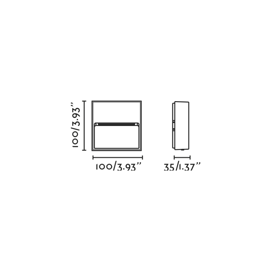 FARO 71965 - LED Schodišťové svítidlo DUNE LED/3W/230V 2200/2700/3200/4000K IP65 hnědá čtverec