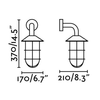 FARO 73695 - Venkovní nástěnné svítidlo HONEY 1xE27/15W/230V IP54