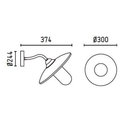 FARO 74261 - Venkovní nástěnné svítidlo WALLY-2 1xE27/15W/230V IP44