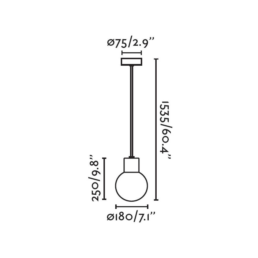 FARO 74427C-01 - Venkovní lustr na lanku MOON 1xE27/15W/230V IP44