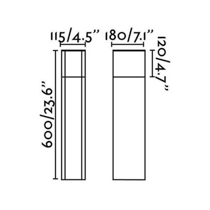 FARO 74442 - Venkovní lampa DATNA 1xE27/20W/230V IP44