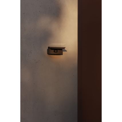 FARO 74456 - LED Solární nástěnné svítidlo se senzorem LUMA LED/5W/3,7/230V IP65 antracit