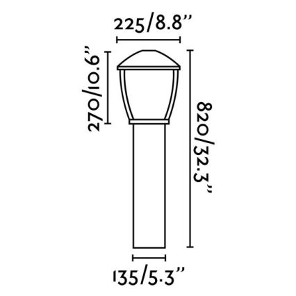 FARO 75003 - Venkovní lampa WILMA 1xE27/100W/230V IP44