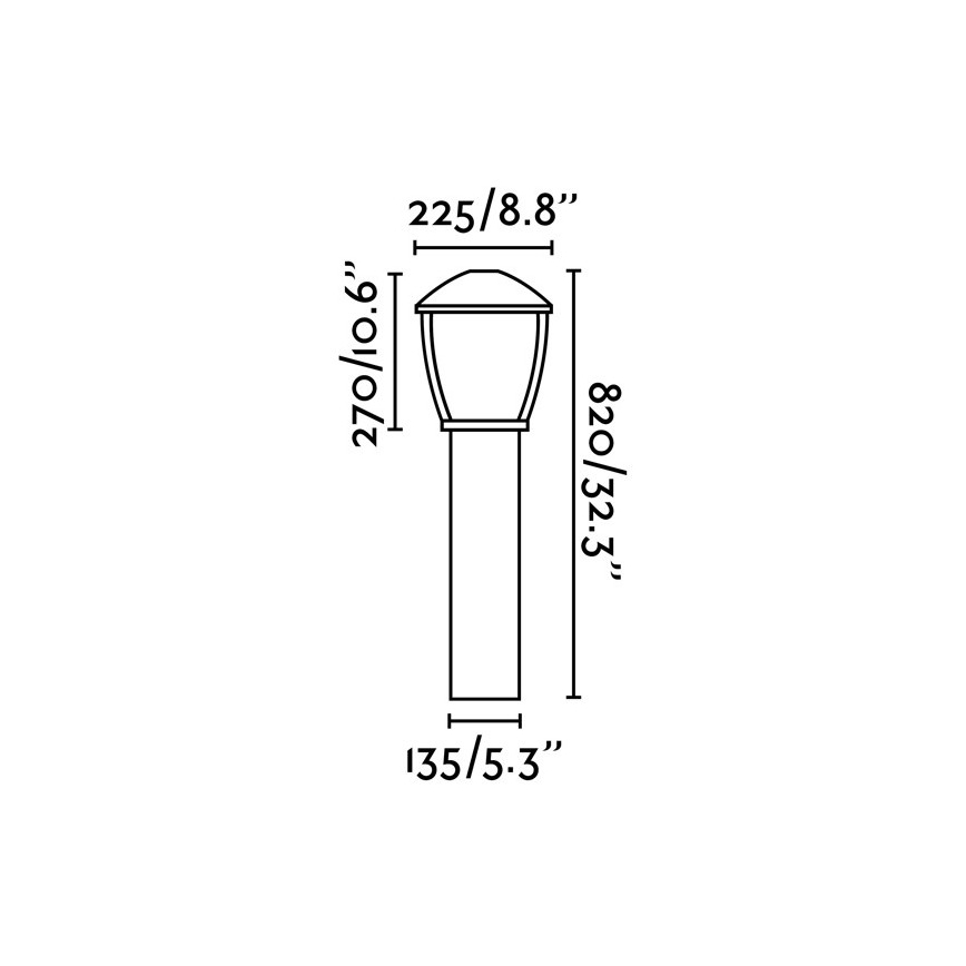 FARO 75003 - Venkovní lampa WILMA 1xE27/100W/230V IP44