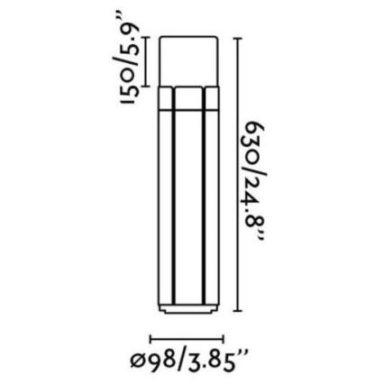 FARO 75531 - Venkovní lampa TRAM 1xE27/15W/230V IP65