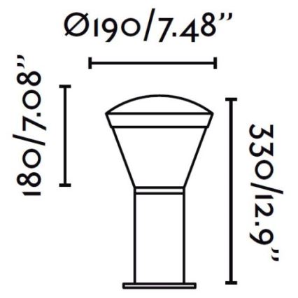 FARO 75537 - LED Venkovní lampa SHELBY LED/10W/230V IP65