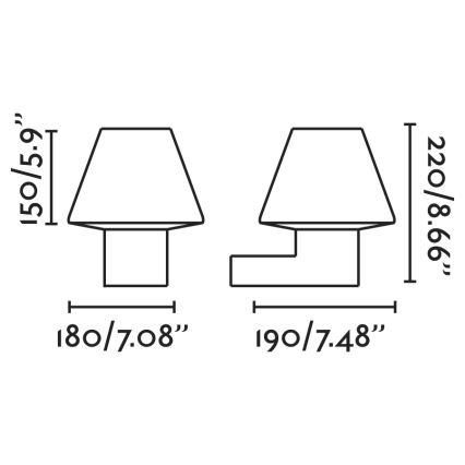 FARO - Venkovní nástěnné svítidlo APLIQUE 1xE27/15W/230V IP44
