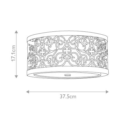 Feiss - Stropní svítidlo ARABESQUE 2xE27/40W/230V zlatá