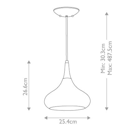 Feiss - Lustr na lanku BESO 1xE27/60W/230V pr. 25,4 cm černá/měděná