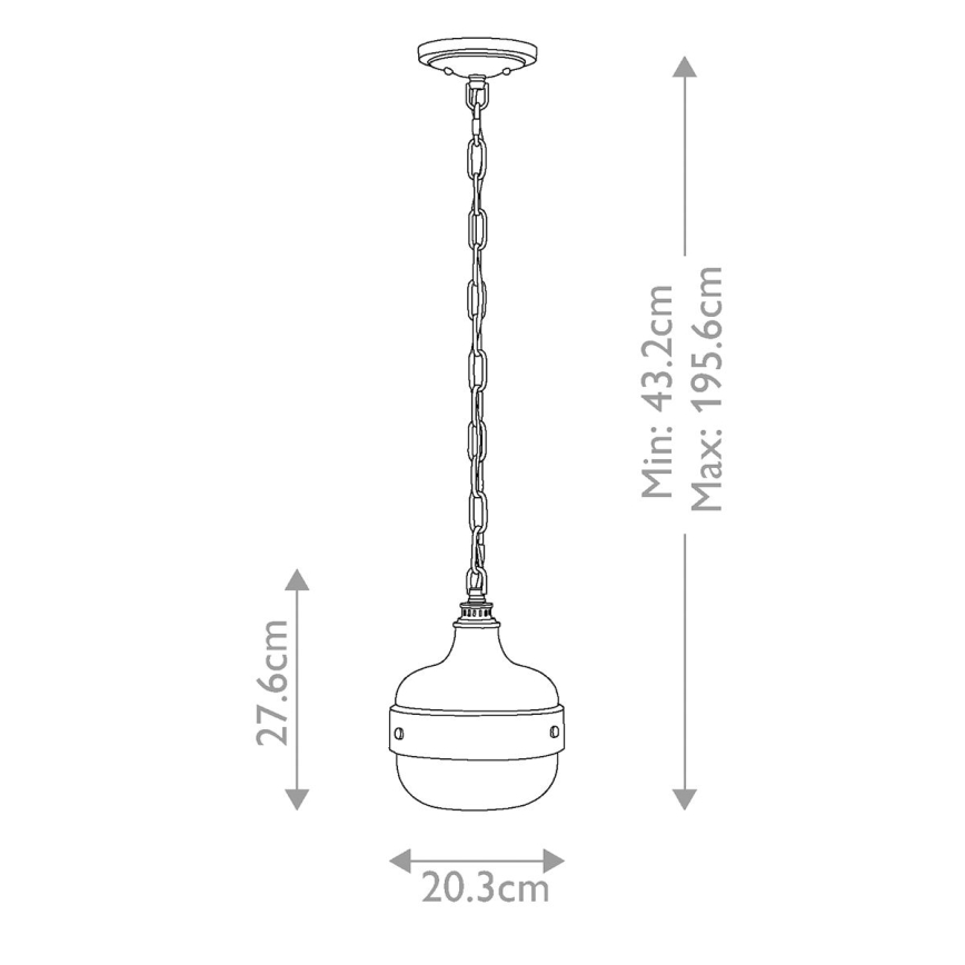 Feiss - Lustr na řetězu CADENCE 1xE27/75W/230V