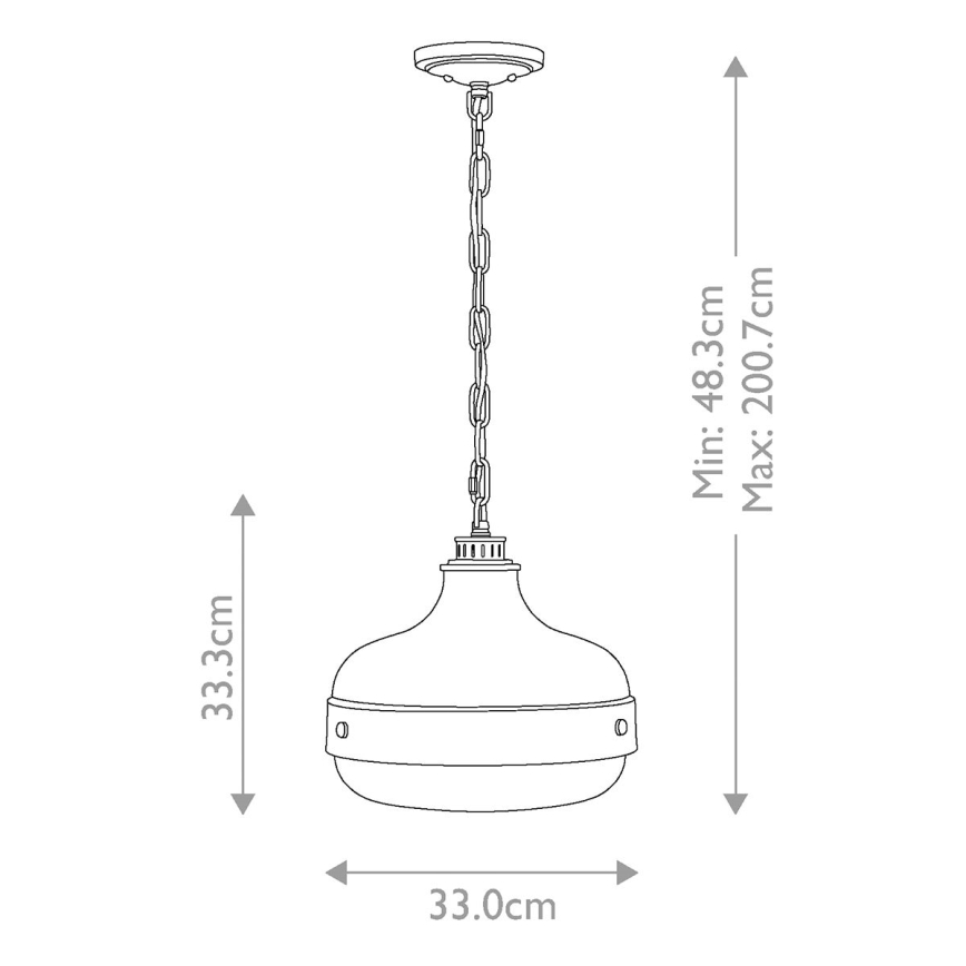 Feiss - Lustr na řetězu CADENCE 2xE27/75W/230V