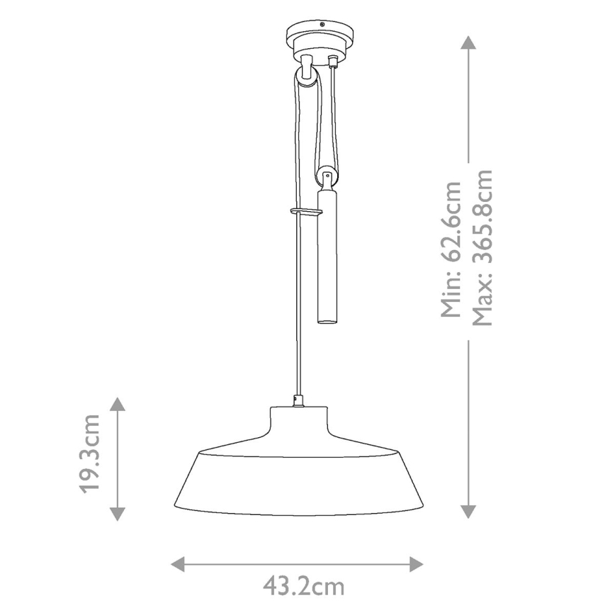 Feiss - Lustr na lanku CANDOR 1xE27/60W/230V