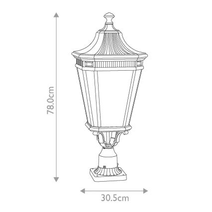 Feiss - Venkovní lampa COTSWOLD LANE 3xE14/60W/230V IP44 černá