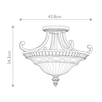 Feiss - Přisazený lustr DRAWING ROOM 2xE27/60W/230V
