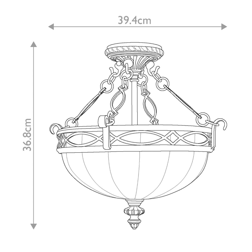 Feiss - Přisazený lustr DRAWING ROOM 2xE27/60W/230V