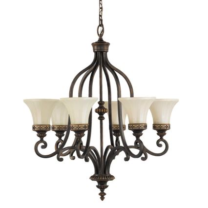 Feiss - Lustr na řetězu DRAWING ROOM 6xE27/60W/230V