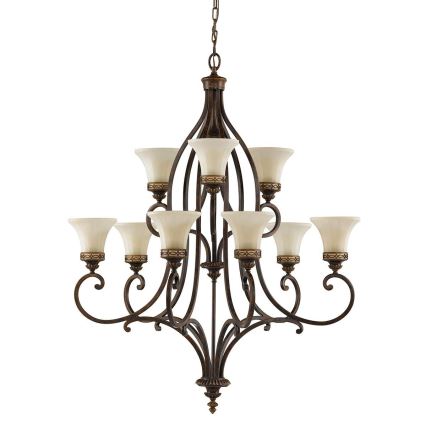 Feiss - Lustr na řetězu DRAWING ROOM 9xE27/60W/230V