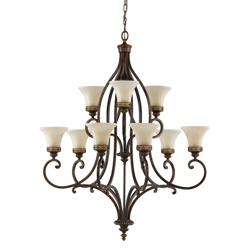Feiss - Lustr na řetězu DRAWING ROOM 9xE27/60W/230V