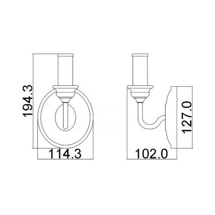 Feiss - Nástěnné svítidlo HARTSVILLE 1xE14/40W/230V béžová/hnědá