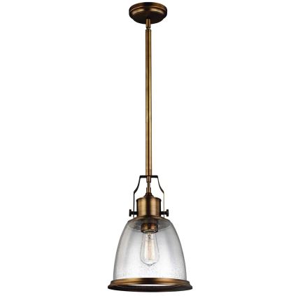 Feiss - Lustr na tyči HOBSON 1xE27/60W/230V bronzová