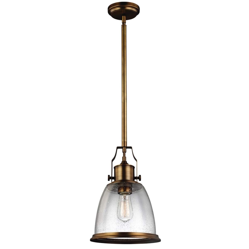 Feiss - Lustr na tyči HOBSON 1xE27/60W/230V bronzová