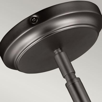 Feiss - Lustr na tyči HOBSON 1xE27/60W/230V stříbrná