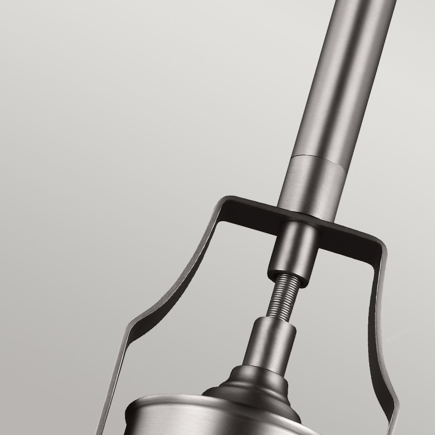 Feiss - Lustr na tyči HOBSON 1xE27/60W/230V stříbrná