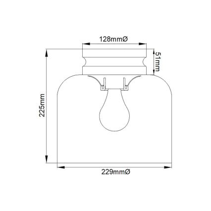 Feiss - Stropní svítidlo HOUNSLOW 1xE27/60W/230V lesklý chrom