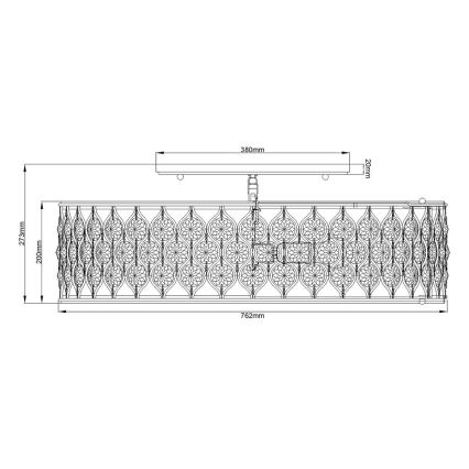 Feiss - Stropní svítidlo LUCIA 6xE27/60W/230V