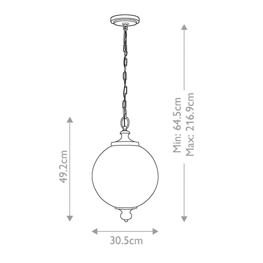 Feiss - Lustr na řetězu PARKMAN 1xE27/60W/230V