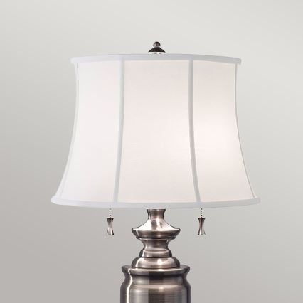 Feiss - Stolní lampa STATEROOM 2xE27/60W/230V stříbrná