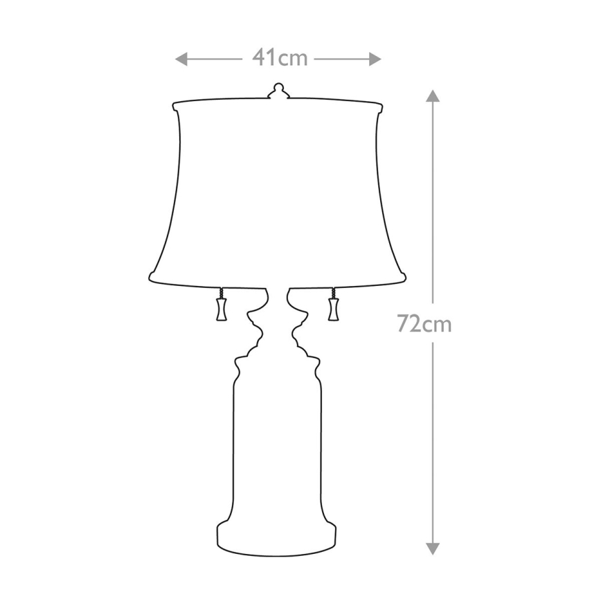 Feiss - Stolní lampa STATEROOM 2xE27/60W/230V stříbrná