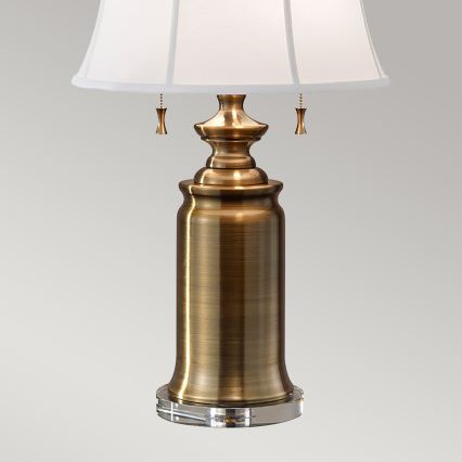 Feiss - Stolní lampa STATEROOM 2xE27/60W/230V mosaz