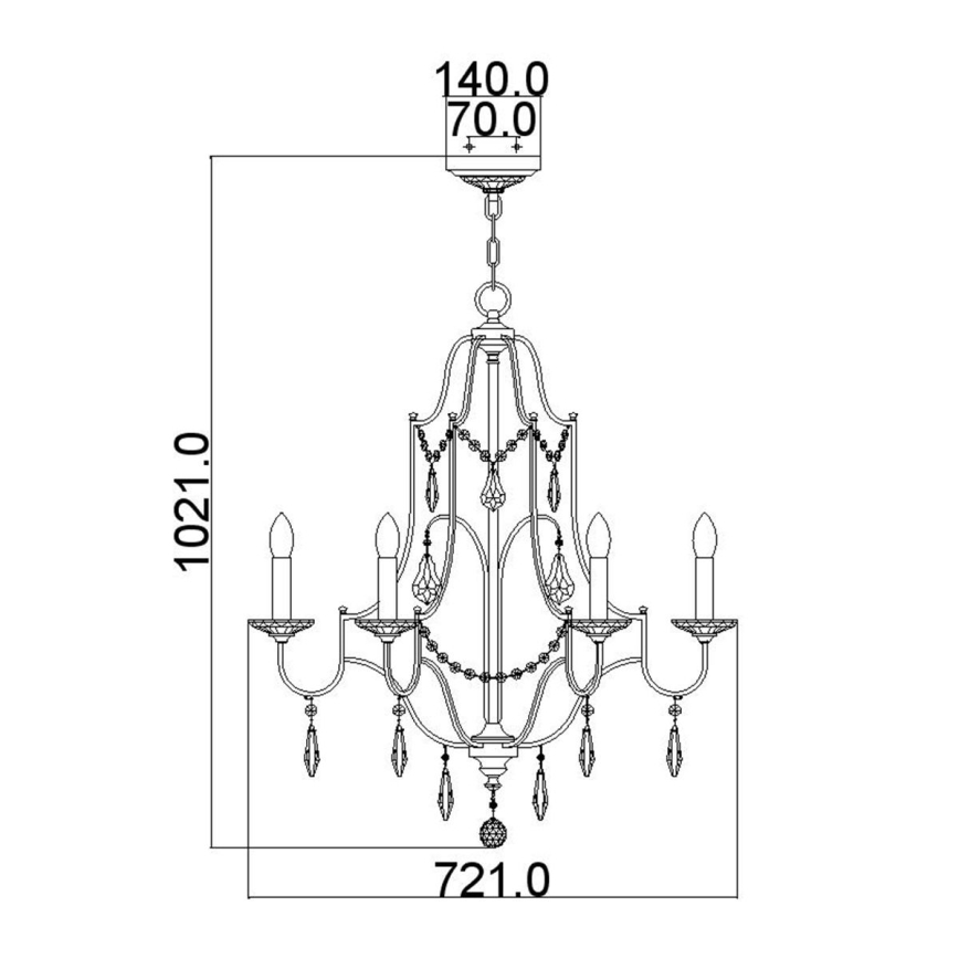 Feiss - Lustr na řetězu VALENTINA 6xE14/60W/230V