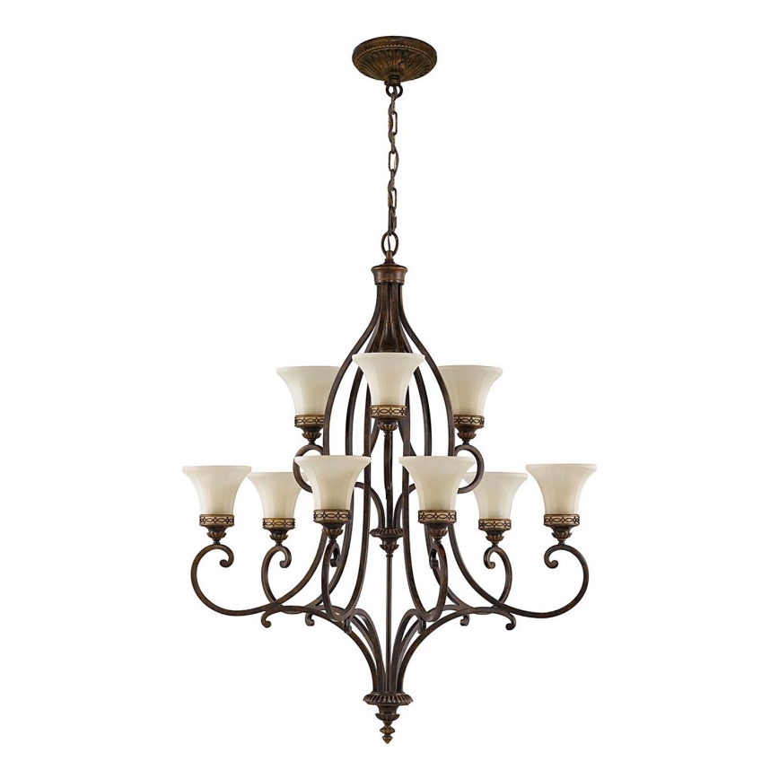 Feiss - Lustr na řetězu DRAWING ROOM 9xE27/60W/230V