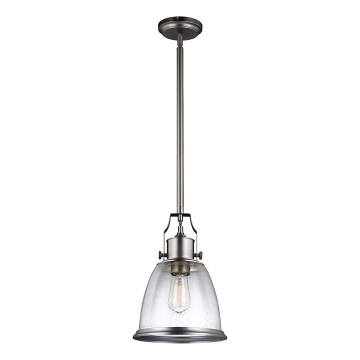 Feiss - Lustr na tyči HOBSON 1xE27/60W/230V stříbrná