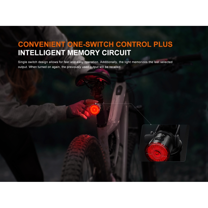 Fenix BC06R - LED Stmívatelná nabíjecí blikačka na kolo LED/USB IP66 90 lm 24,5 h