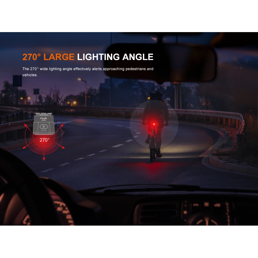 Fenix BC06R - LED Stmívatelná nabíjecí blikačka na kolo LED/USB IP66 90 lm 24,5 h