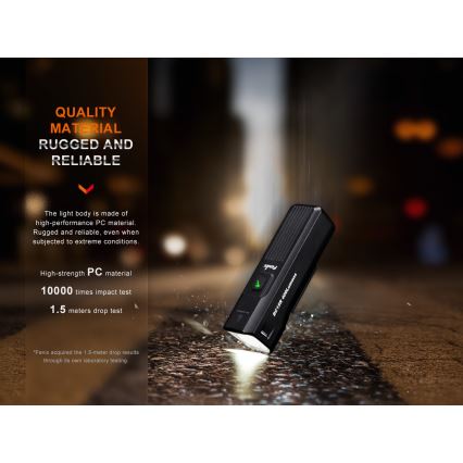 Fenix BC15R - LED Stmívatelné nabíjecí svítidlo na kolo LED/USB IP66 400 lm 31,5 h