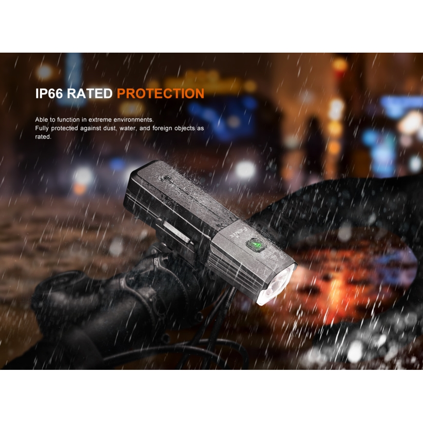 Fenix BC22R - LED Stmívatelné nabíjecí svítidlo na kolo LED/USB 3400 mAh IP66 1400 lm 41 h černá