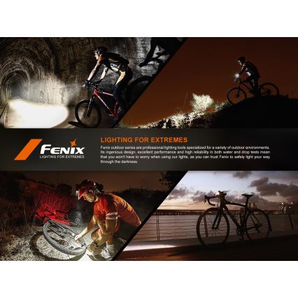 Fenix BC22R - LED Stmívatelné nabíjecí svítidlo na kolo LED/USB 3400 mAh IP66 1400 lm 41 h černá