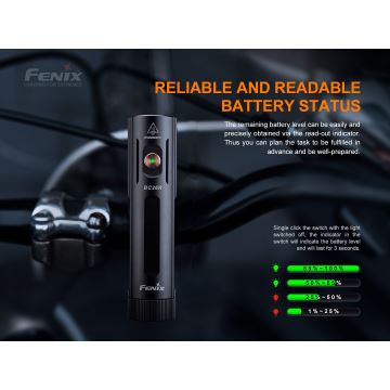 Fenix BC26R - LED Nabíjecí svítidlo na kolo LED/USB IP68 1600 lm 65 h