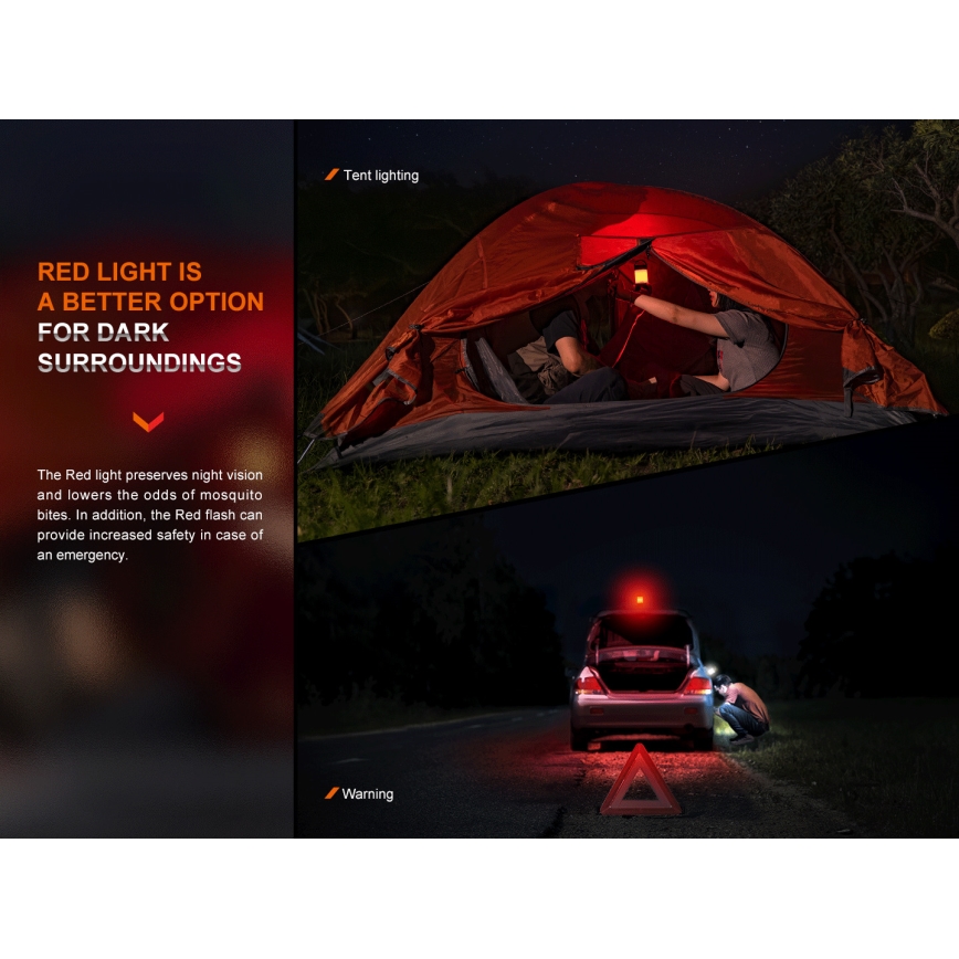 Fenix CL26RPROOLI - LED Stmívatelná přenosná nabíjecí lampa LED/USB IP66 650 lm 408 h zelená