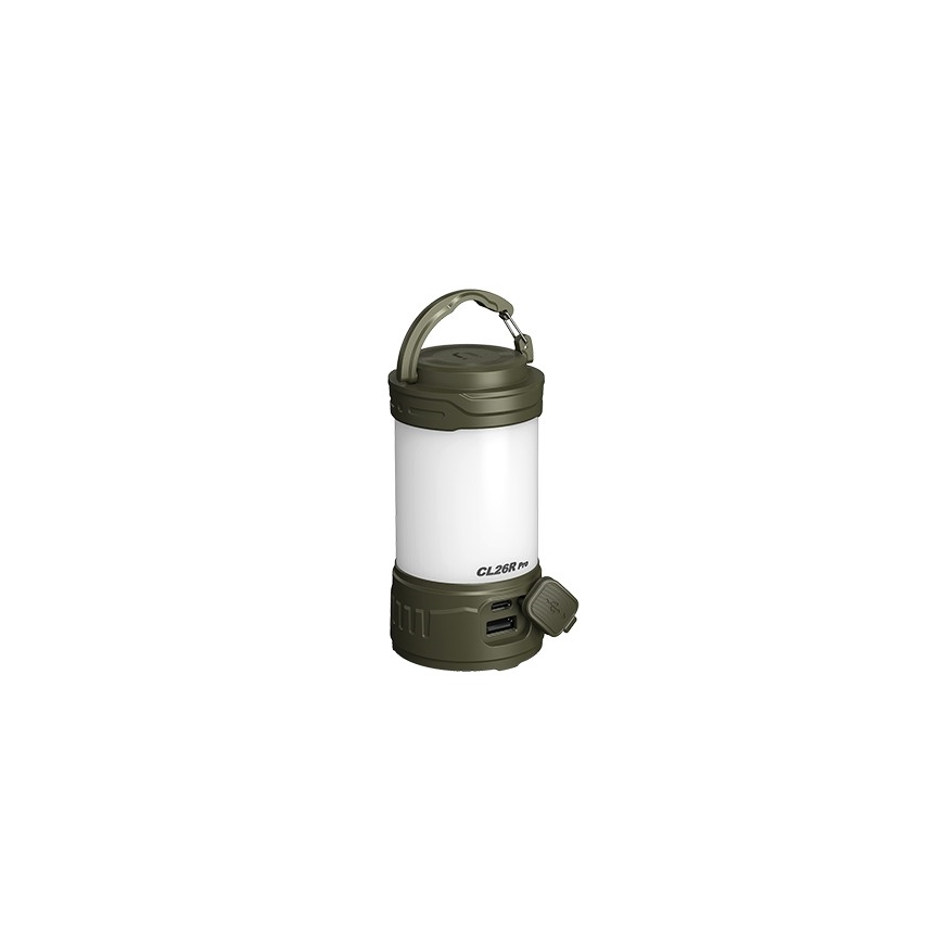 Fenix CL26RPROOLI - LED Stmívatelná přenosná nabíjecí lampa LED/USB IP66 650 lm 408 h zelená