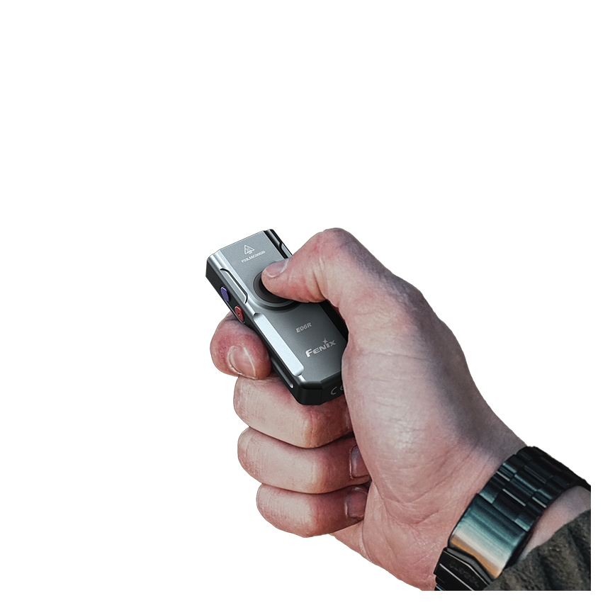 Fenix E06RGRY - LED Stmívatelná nabíjecí svítilna UV LED/USB IP66 700 lm 60 h 750 mAh šedá
