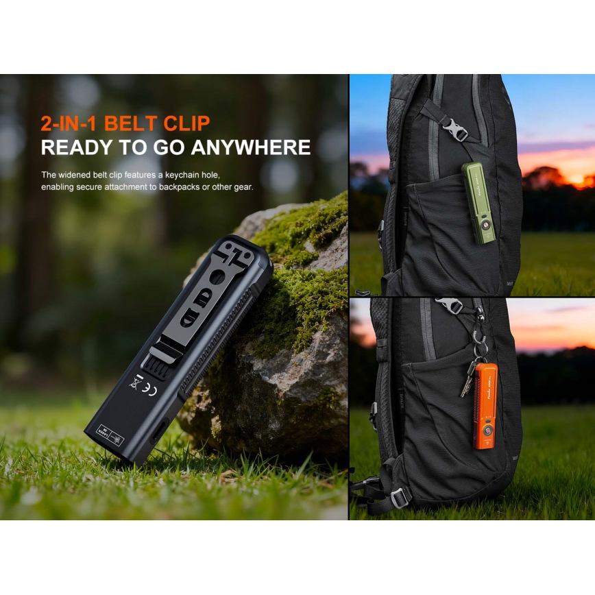 Fenix E06RPROEUBLC- LED Stmívatelná nabíjecí svítilna LED/USB 1650 mAh IP66 1600 lm 111 h černá