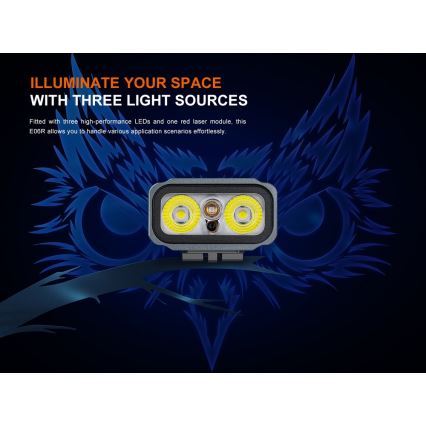 Fenix E06RTKS - LED Stmívatelná nabíjecí svítilna UV LED/USB IP66 700 lm 60 h 750 mAh tyrkysová
