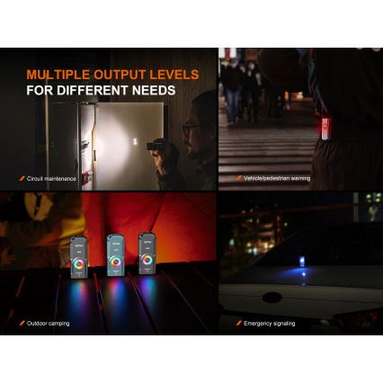 Fenix E06RTKS - LED Stmívatelná nabíjecí svítilna UV LED/USB IP66 700 lm 60 h 750 mAh tyrkysová