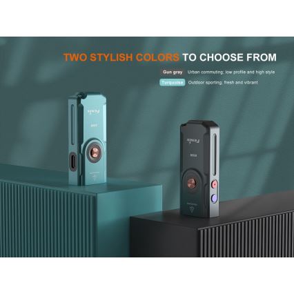 Fenix E06RTKS - LED Stmívatelná nabíjecí svítilna UV LED/USB IP66 700 lm 60 h 750 mAh tyrkysová