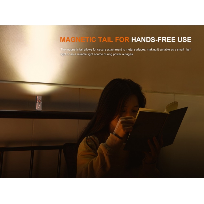 Fenix E06RTKS - LED Stmívatelná nabíjecí svítilna UV LED/USB IP66 700 lm 60 h 750 mAh tyrkysová